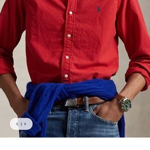 Ralph Lauren Red Casual Button Down Shirt